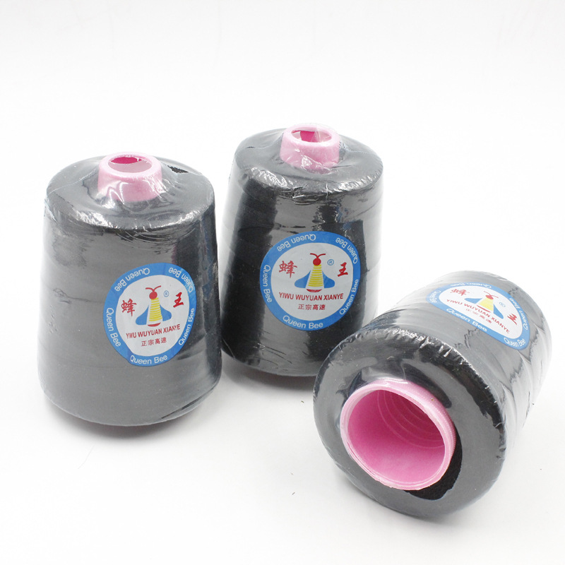 现货供应高速涤纶锁边宝塔线 402涤棉彩色平车高弹缝纫线