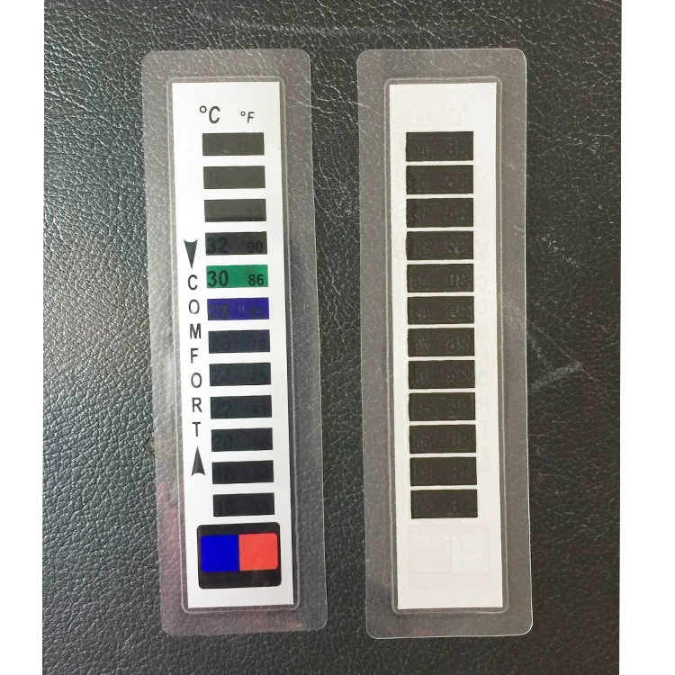 В наличии жидкокристаллический цифровой дисплей температуры Стандартный пуховик торговая марка аксессуары для одежды цифровой термометр с изменением цвета