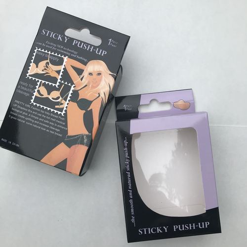 Self-adhesive invisible chest patch, bio-adhesive bra pad, ultra-thick underwear sponge pad, heart-shaped triangle insert