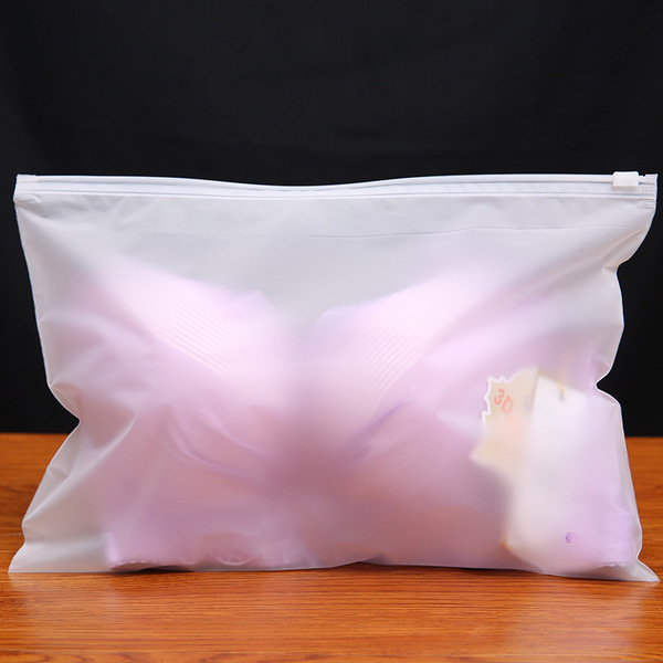 Matte plastic underwear with zipper