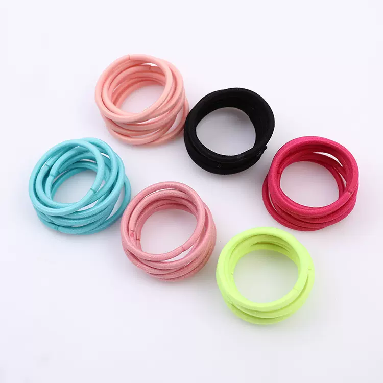 儿童彩色无接缝发绳橡皮筋高弹力不变色不伤发扎头绳皮筋彩色发绳