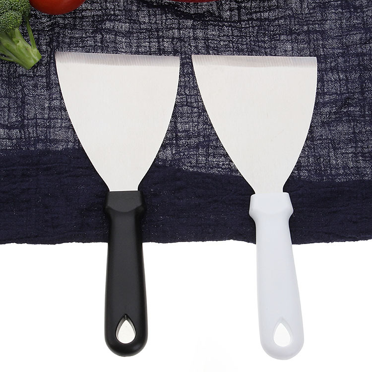 Nueva hoja bisel grande pala de barbacoa herramienta para hornear pala de acero inoxidable pala de cocina