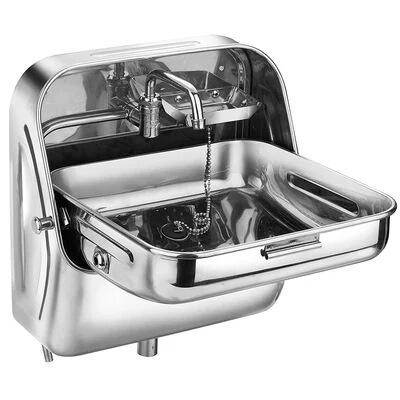 RV Yacht Train Bathroom Special 304 Stainless Steel Wall-hung Folding Sink Washing and Vegetable Washing Basin Save Space