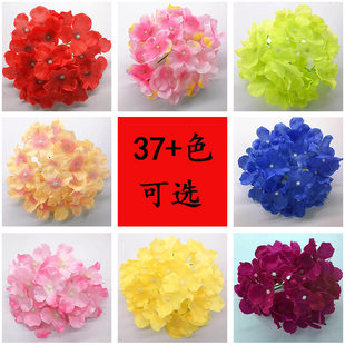 Simulation flower hydrangea wedding flower silk flower project cloth scene flower decoration fake flower wedding props silk flower embroidered ball flower wall