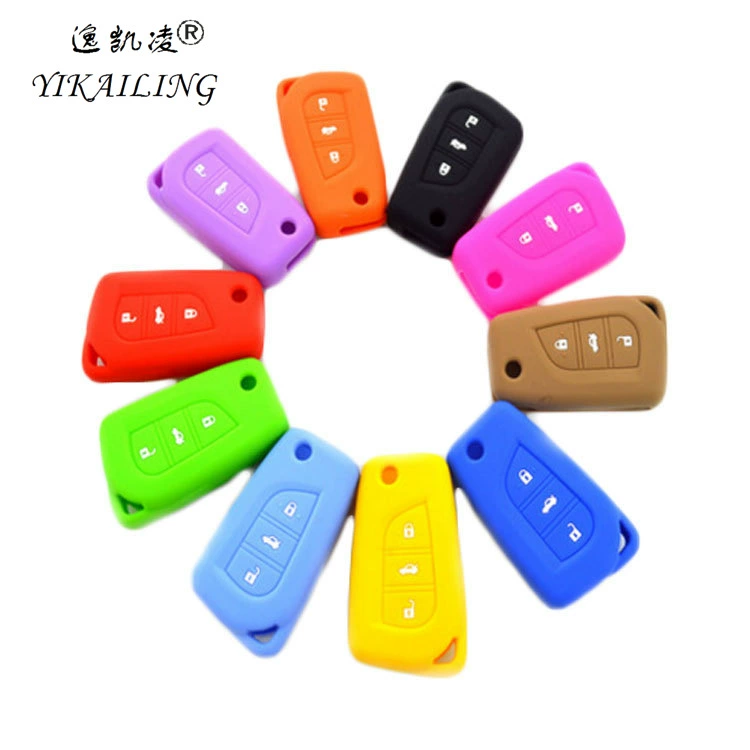 Автомобильный силиконовый чехол для ключа подходит для защитной оболочки дистанционного ключа Reiz Camry, специальной противоскользящей и защищающей от падения
