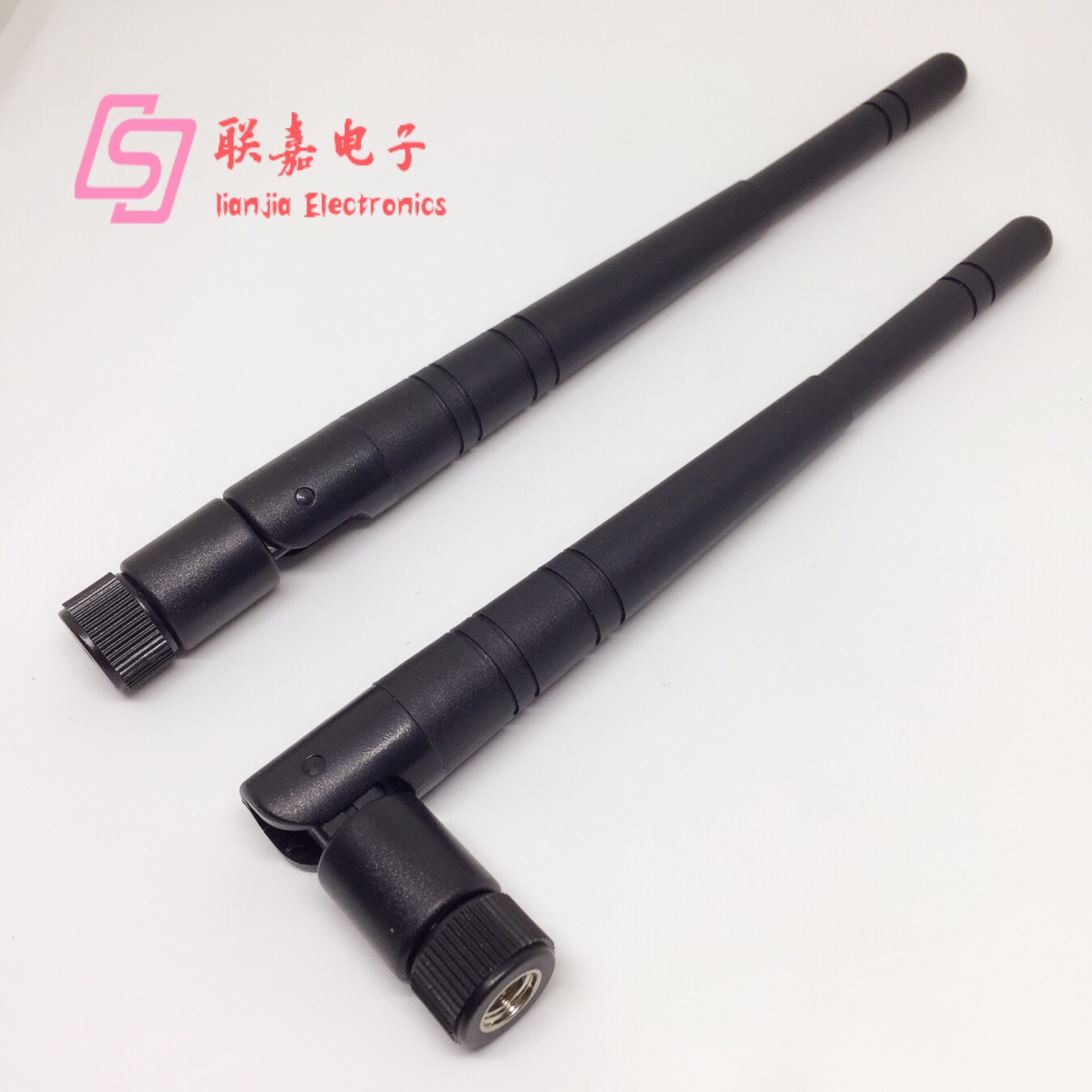 外置2.4G粗胶棒WIFI天线 内螺内针增益3DB可折叠天线 无线路由器