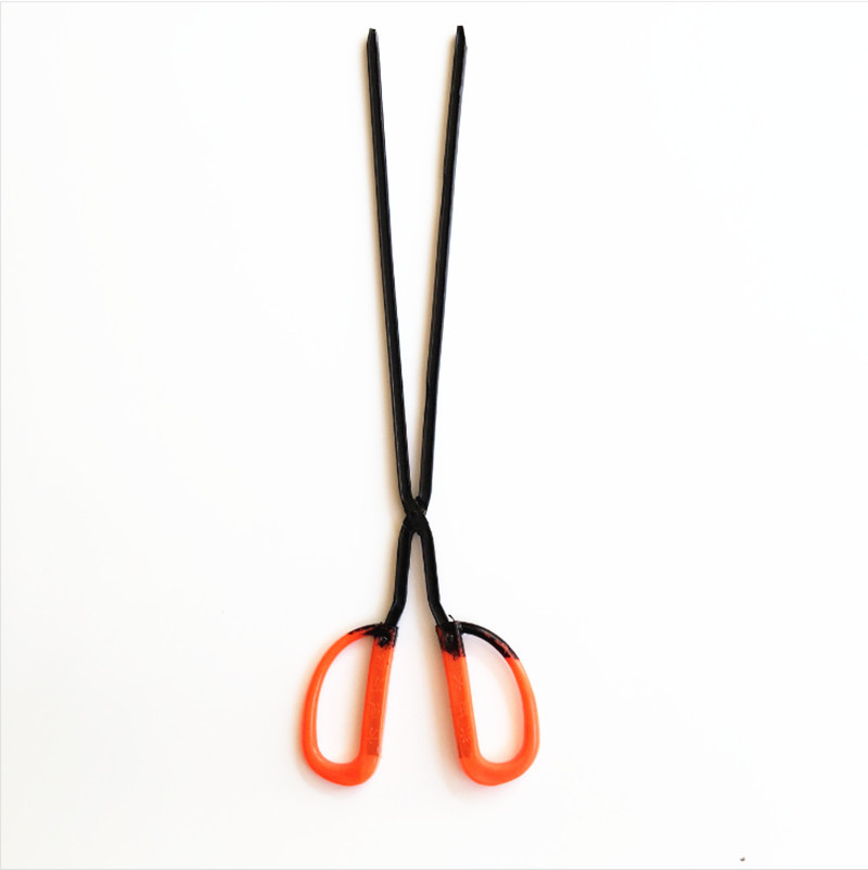 垃圾夹长柄扁头火钳垃圾钳 夹拾物器 铁钳烧烤炭钳煤饼夹