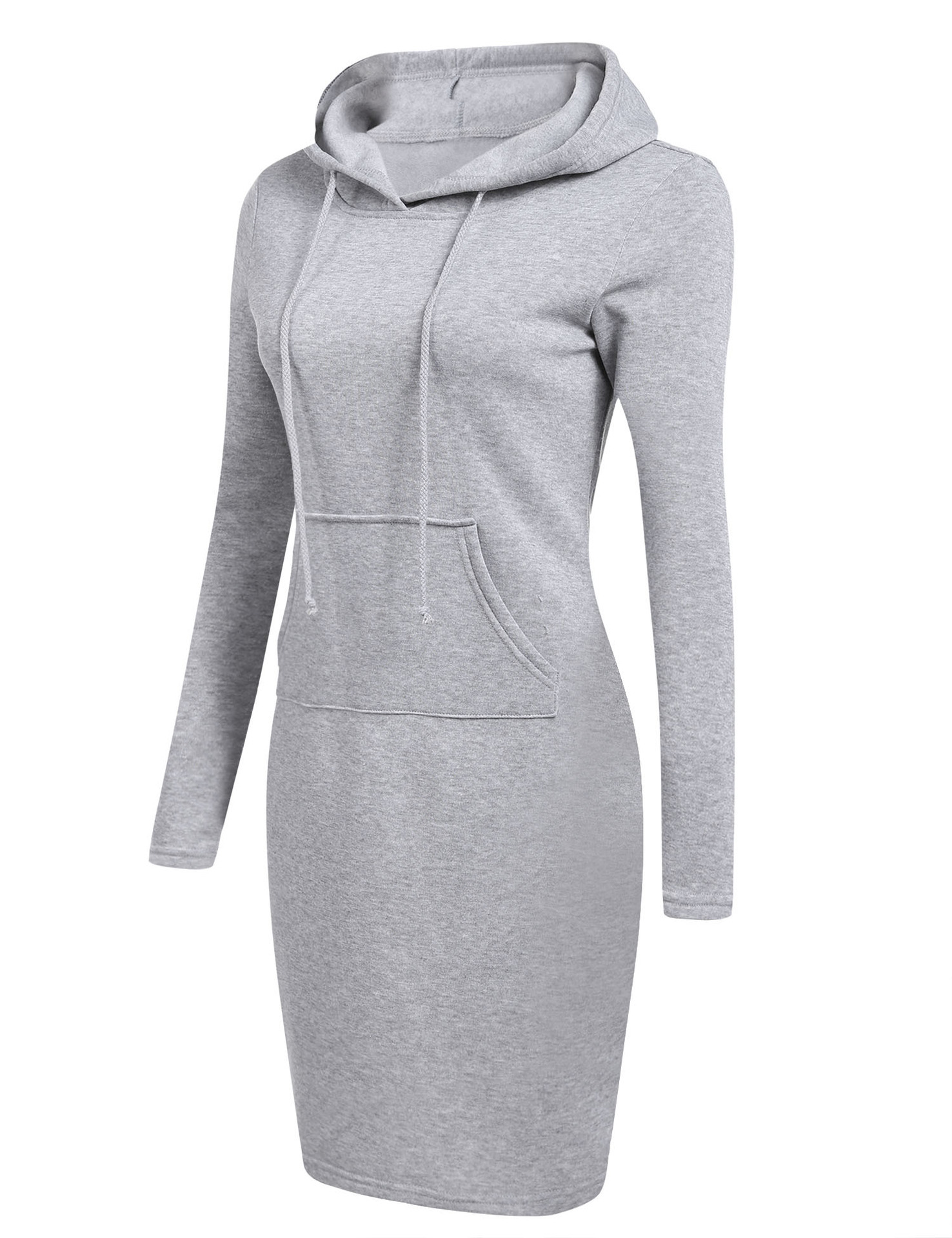 Women's Hooded Drawstring Sweatshirt Long Sleeves Pockets_ecoleips.com