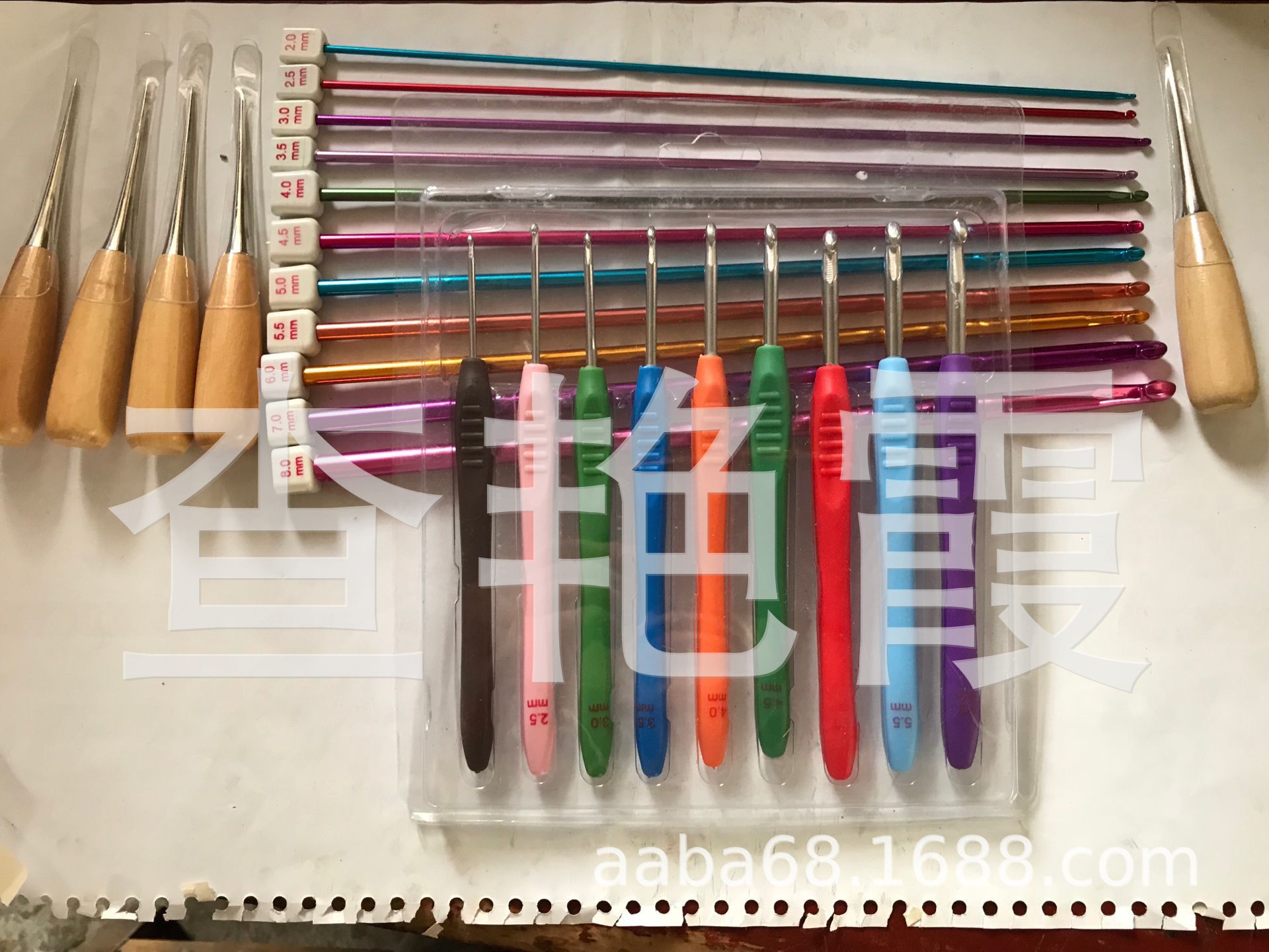 Bwy herramienta de tejer metal óxido de aluminio color crochet 27cm traje de ganchillo afgano 11 unids