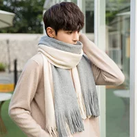 Warm scarf made of faux fur with tassels, Amazon