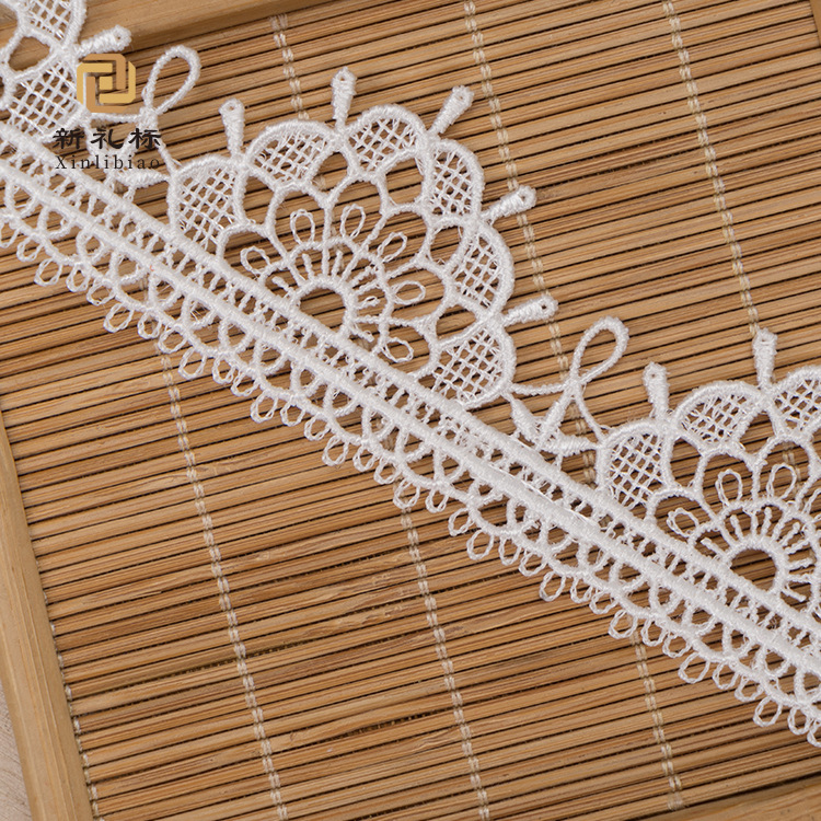 服装辅料DIY 花边 单边涤光条码 刺绣 绣花 蕾丝 水溶花边
