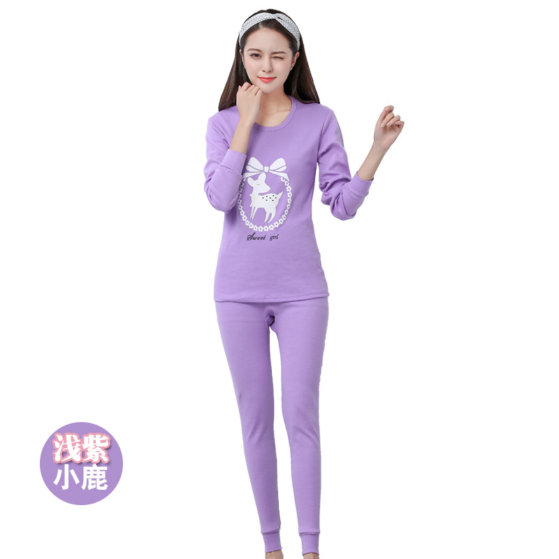 Ropa de otoño juvenil pantalones largos conjunto de ropa interior para niños medianos y grandes niños y niñas suéter de algodón niñas suéter línea conjunto de pantalones