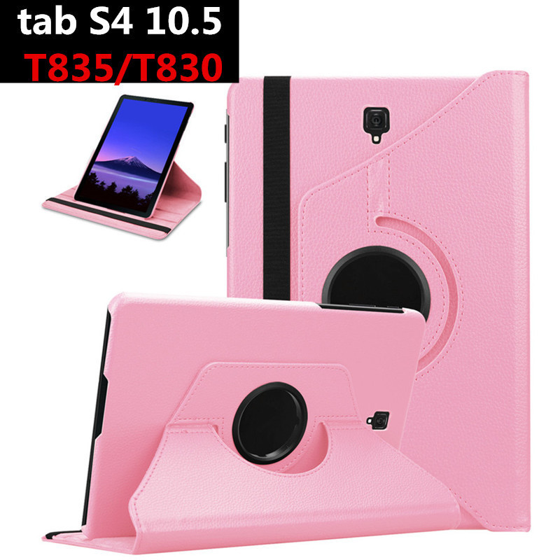 For Samsung tab S4 10.5 T830 tablet protective case t835 leather case litchi pattern rotating rear case
