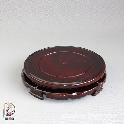 【6-40cm底座】圆形木质底座工艺品配件花瓶花盆酒坛底托旋转