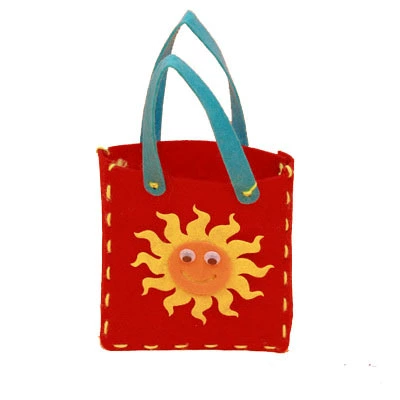 Felt Non-Woven Craft Bag Kit, DIY Handmade Purse Materials, 15×19 cm, Kids Craft Set