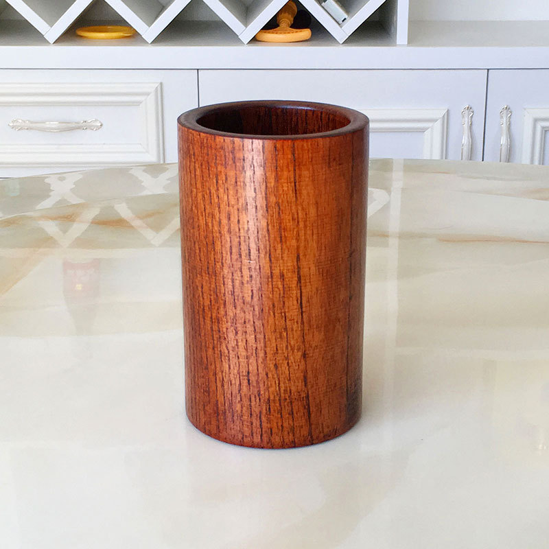 Venta directa de fábrica madera entera palillos creativos jaula Sour Jujube palillos de madera tubo de madera maciza tubo de almacenamiento redondo en stock descuento de gran cantidad