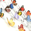 Realistic three dimensional decorations with butterfly on wall for children's room, layout for kindergarten, sticker, 3D