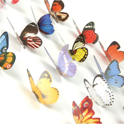 3D仿真蝴蝶 家居装饰立体墙贴儿童房间幼儿园布置蝴蝶贴纸