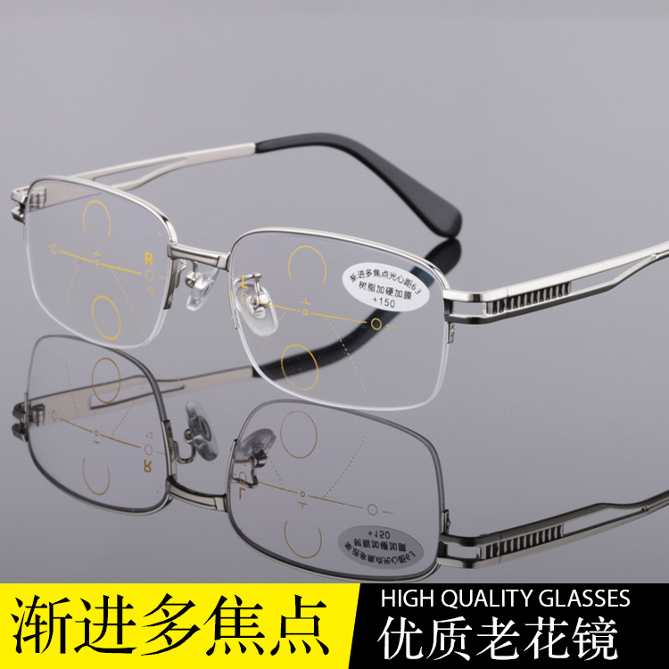 Progressive Multifocal Presbyopia Glasses Looking Far Looking Near Far and Near Dual-purpose Presbyopia Glasses Multifocal Presbyopia Glasses Dual Light Progressive