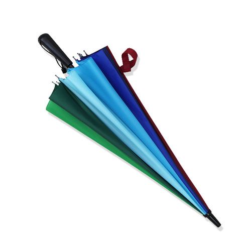 Wholesale creative 16-bone rainbow umbrella straight pole umbrella insurance gift umbrella outdoor advertising umbrella custom LOGO long handle umbrella