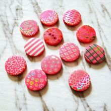 �M�׷�ɫ30mmӡ���A��ľƬdiy�Ʒ�������ľ�|�ֹ����h�������l