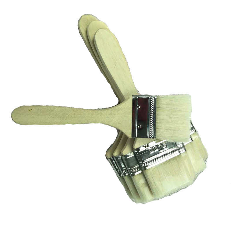 Fábrica al por mayor cepillo de pintura de piel suave barbacoa herramienta de hornear cepillo mango de madera cepillo de lana cepillo de barbacoa