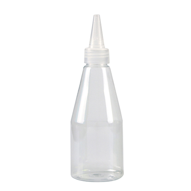 200ml毫升尖嘴瓶 透明锥形塑料分装瓶 pet染料墨水乳液挤压尖嘴瓶