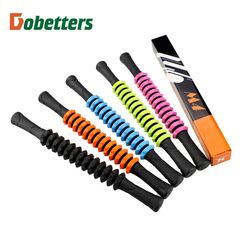 Gear muscle massage stick, pointed teeth, rubber-coated, fitness, relaxation, sports roller, yoga stick, massage fascia stick, massage stick
