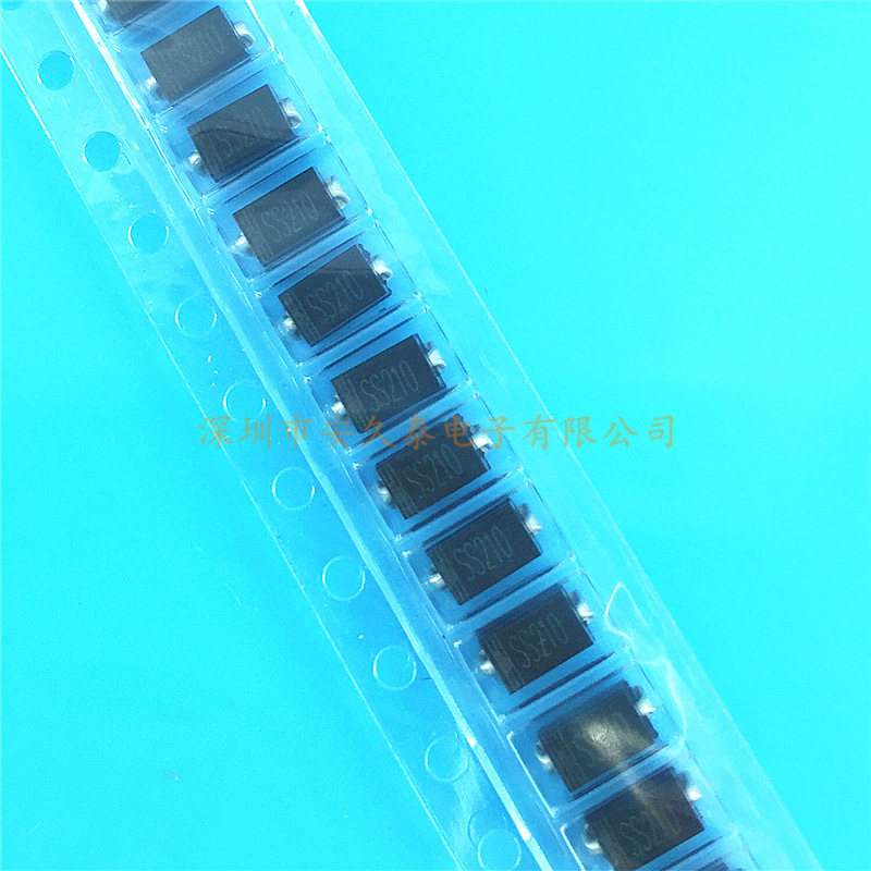 肖特基二极管SS210 SMA 2A100V贴片二极管 SB2100 DO-214AC 原装
