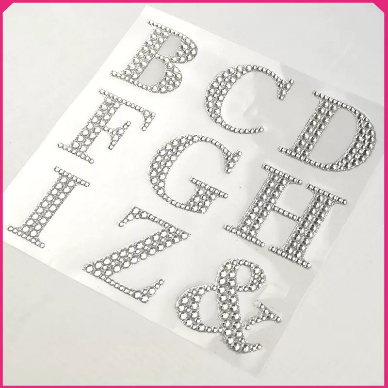 英文字母背胶贴钻加工儿童亚克力钻贴饰品小配件装饰DIY钻石贴纸