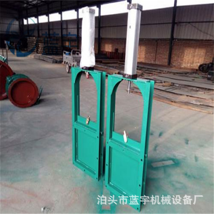 电液动1000*1000气动插板阀 双气缸螺旋插板门平板闸板阀铸铁闸阀