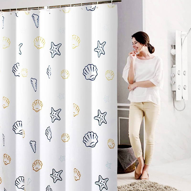 New Ocean World Polyester Shower Curtain Thickened Waterproof Shower Curtain Bathroom Shower Curtain Cloth for Hair New Ocean World Polyester Shower Curtain Thickened Waterproof Shower Curtain Bathroom Shower Curtain Cloth for Hair