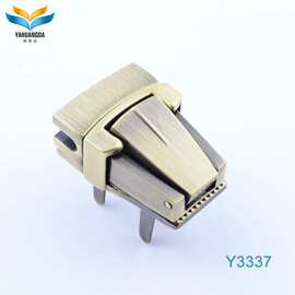 厂家供应箱包配件，箱包锁，锌合金压铸，手袋椭圆拧锁