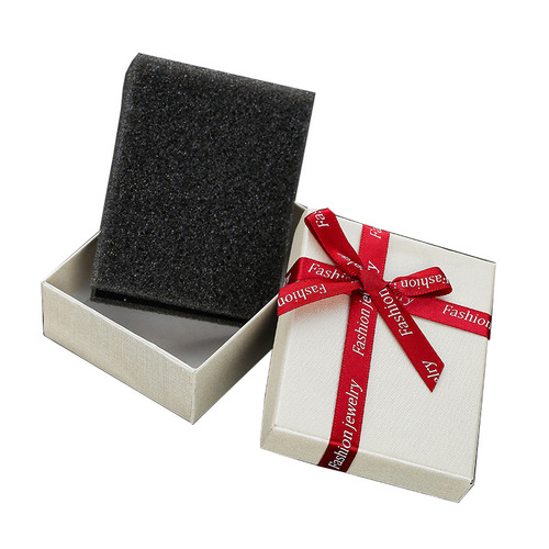 Youhong Fashion Packaging Double-layer Sponge Gift Box Korean Style Bow Jewelry Box Bulk Wholesale