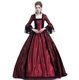2024 Amazon wish Foreign Trade Lace Stitching Big Horn Sleeve Medieval dress Court Retro Europe and America