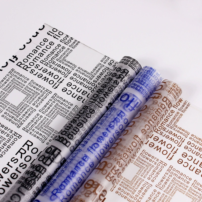 Английская газета туман бумага OPP водонепроницаемый материал цвет полупрозрачный туман бумага цветочный букет упаковка туман бумага