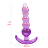 Wuzhu anal plug, five -linked beads, transparent crystal anal plug high -quality TPE material set four -piece manufacturer