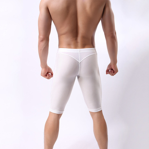 New men's fitness pants nylon mesh five-point sports pants men's running and cycling pants cross-border wholesale