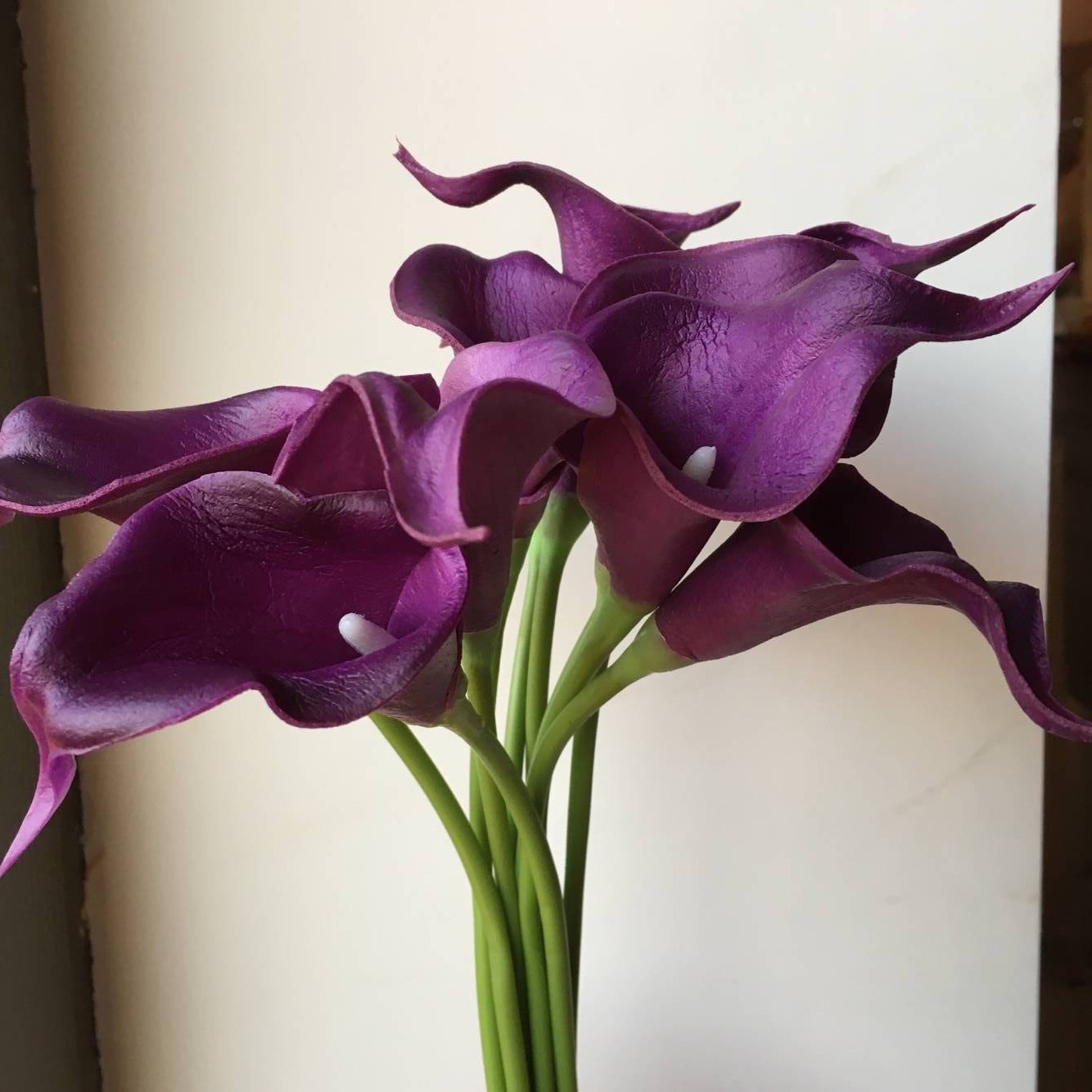 Flor artificial pu sentir Calla Lily Sala decoración del hogar diseño hogar a juego novia celebración flor