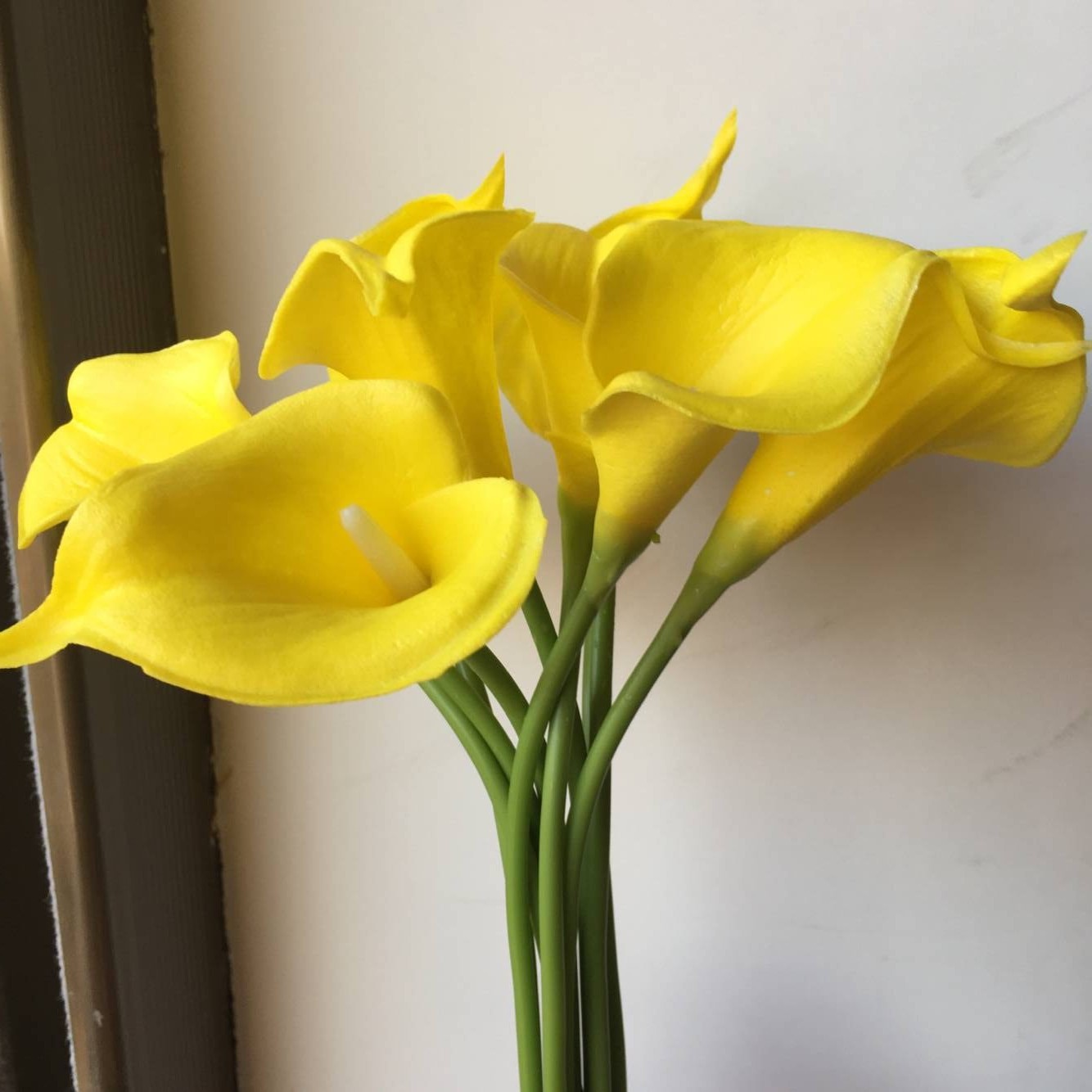 Flor artificial pu sentir Calla Lily Sala decoración del hogar diseño hogar a juego novia celebración flor