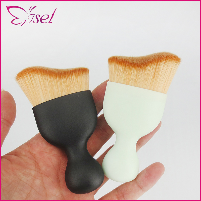 ISET cepillo de maquillaje de copa única sello cepillo plano curva contorno cepillo de maquillaje cepillo de sombra maquillaje de belleza
