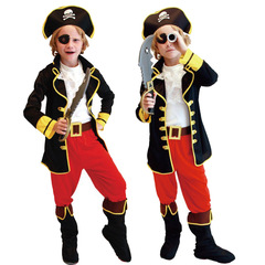 Children's pirate costume costumes Pirates of the Caribbean Captain Jack Sparrow costume cosplay role-play party