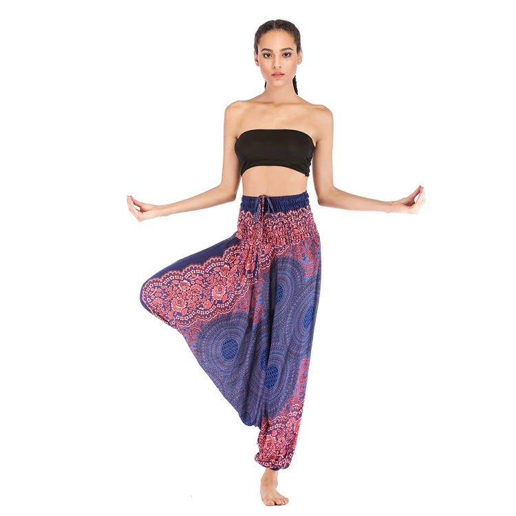 (Cross-border trading), yoga clothing for leisure, ethnic trousers, overall, boho style