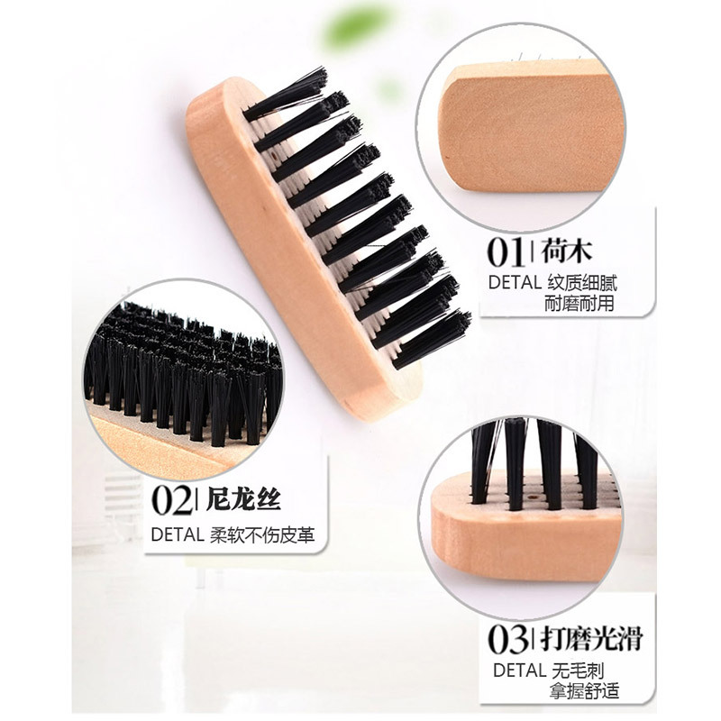 Suministro de madera de loto natural pequeño cepillo cuadrado sofá de cuero cepillo de alta calidad cepillo de cuidado de limpieza en stock al por mayor