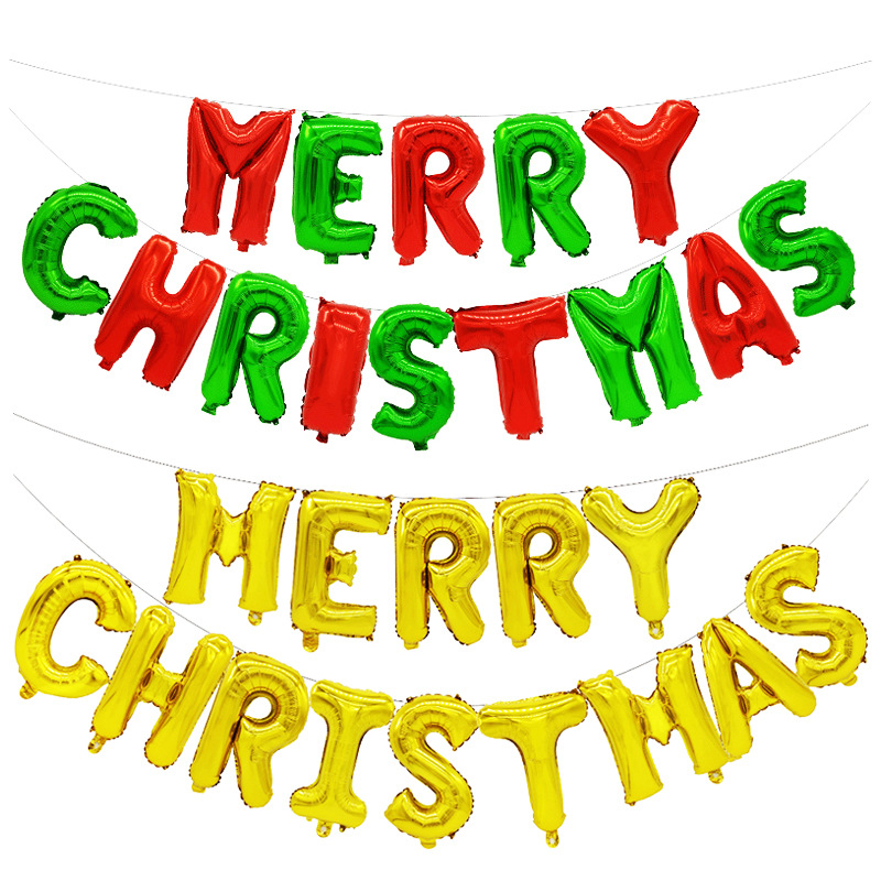 Merrychristmas globo de aluminio Navidad bar centro comercial decoración globo carta globo de Navidad