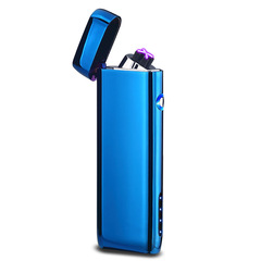 Direct Selling Cross-border Metal Windproof Mini USB Charging Lighter Long Women's Cigarette Lighter Advertisement Gift