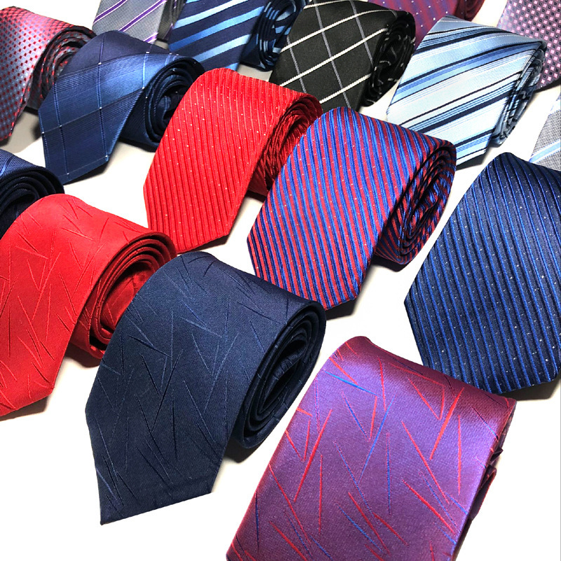 Source manufacturers business formal tie men's 8cm wedding groom work security stripes to pattern logo