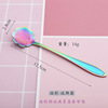Rainbow spoon contains rose, coffee mixing stick, creative gift, flowered