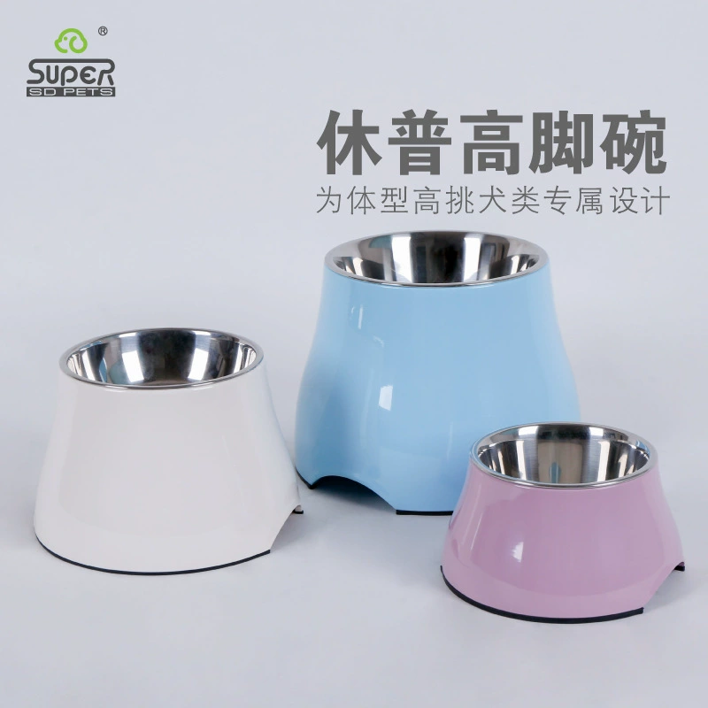 SUPER shupu миска для еды двойного назначения из нержавеющей стали с высокой ножкой миска для собак миска для домашних животных миска для корма для собак малого и среднего размера