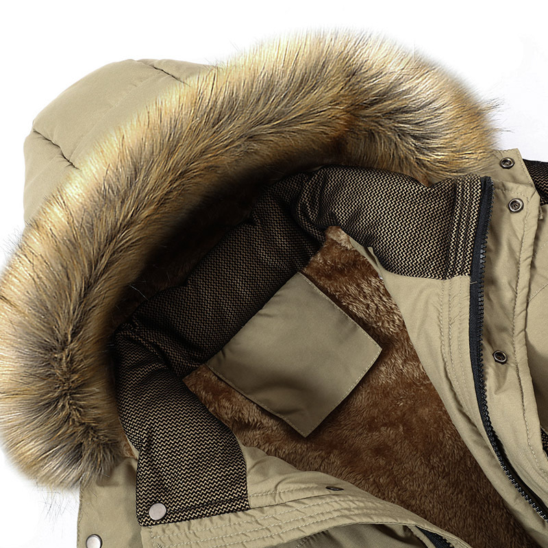 Nuevo abrigo de invierno acolchado de algodón de papá de mediana edad abrigo de invierno de abuelo abrigo de algodón acolchado de hombres de mediana edad y ancianos abrigo de algodón acolchado grueso forrado de lana